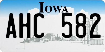 IA license plate AHC582