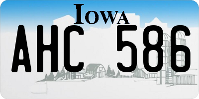 IA license plate AHC586