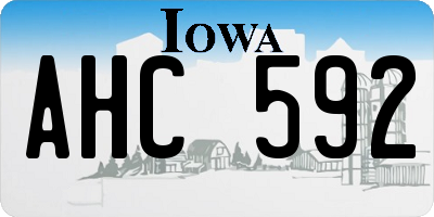 IA license plate AHC592