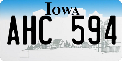 IA license plate AHC594