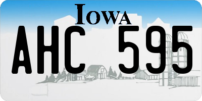 IA license plate AHC595