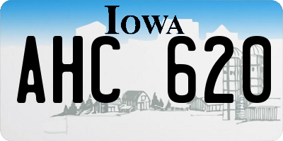 IA license plate AHC620