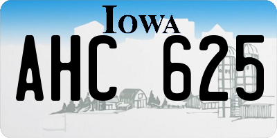 IA license plate AHC625