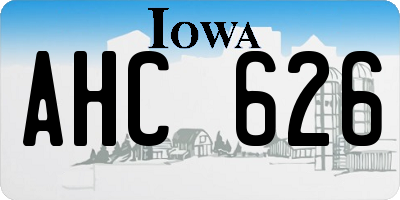 IA license plate AHC626