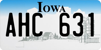 IA license plate AHC631