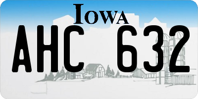 IA license plate AHC632