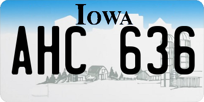 IA license plate AHC636