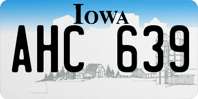 IA license plate AHC639