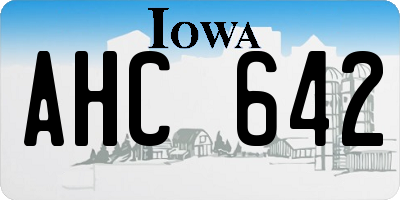 IA license plate AHC642