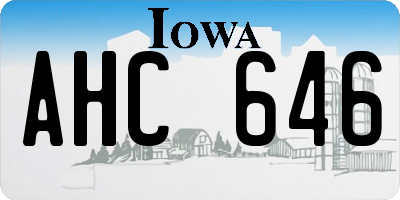 IA license plate AHC646