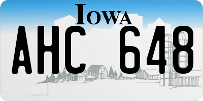 IA license plate AHC648