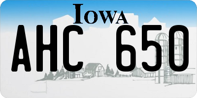 IA license plate AHC650