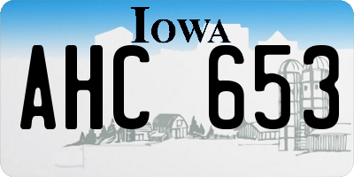 IA license plate AHC653