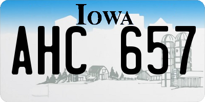 IA license plate AHC657