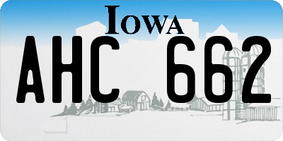 IA license plate AHC662