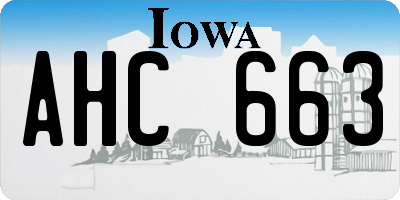 IA license plate AHC663