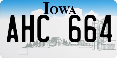 IA license plate AHC664
