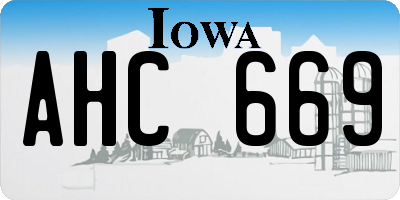 IA license plate AHC669