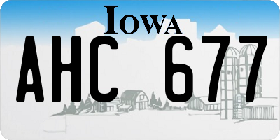 IA license plate AHC677