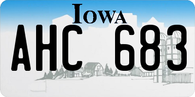 IA license plate AHC683