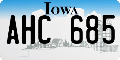IA license plate AHC685