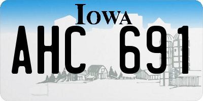 IA license plate AHC691