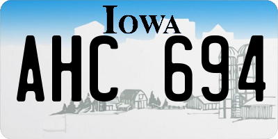 IA license plate AHC694