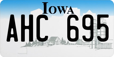 IA license plate AHC695