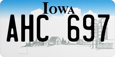 IA license plate AHC697
