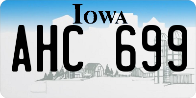 IA license plate AHC699
