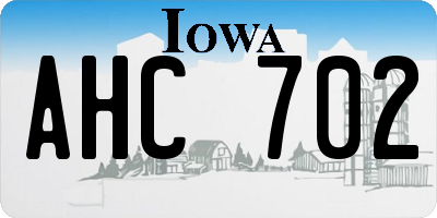 IA license plate AHC702