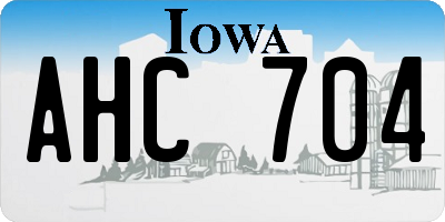 IA license plate AHC704