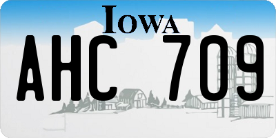 IA license plate AHC709