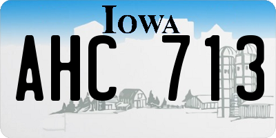 IA license plate AHC713