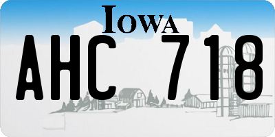 IA license plate AHC718