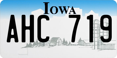 IA license plate AHC719