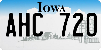 IA license plate AHC720