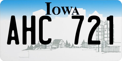 IA license plate AHC721