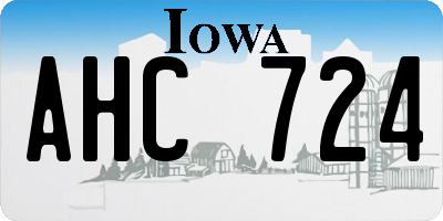 IA license plate AHC724
