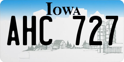 IA license plate AHC727