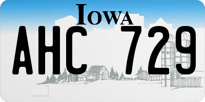 IA license plate AHC729