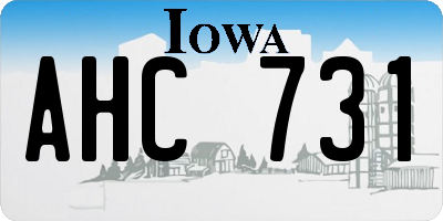 IA license plate AHC731