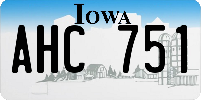 IA license plate AHC751
