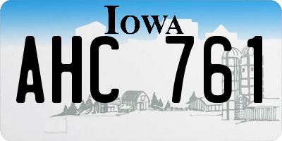 IA license plate AHC761