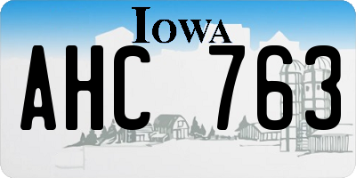 IA license plate AHC763