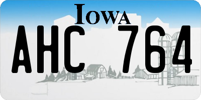 IA license plate AHC764