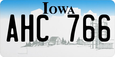 IA license plate AHC766