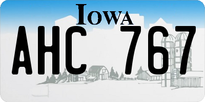 IA license plate AHC767