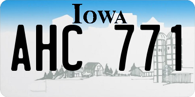 IA license plate AHC771