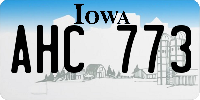 IA license plate AHC773